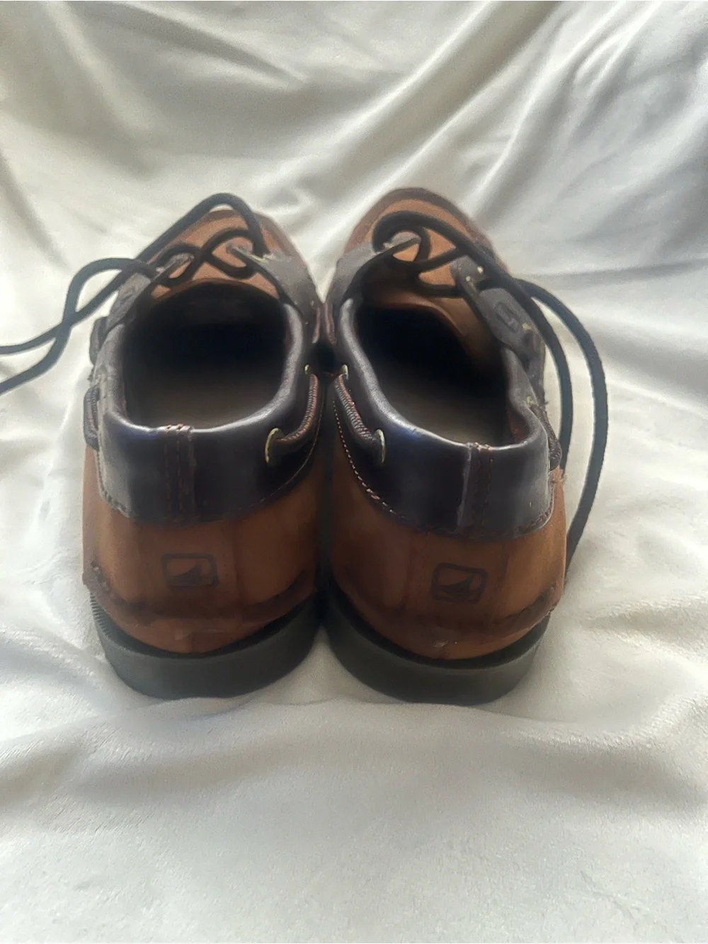 Sperry Two-Tone Brown Leather Boat Shoes